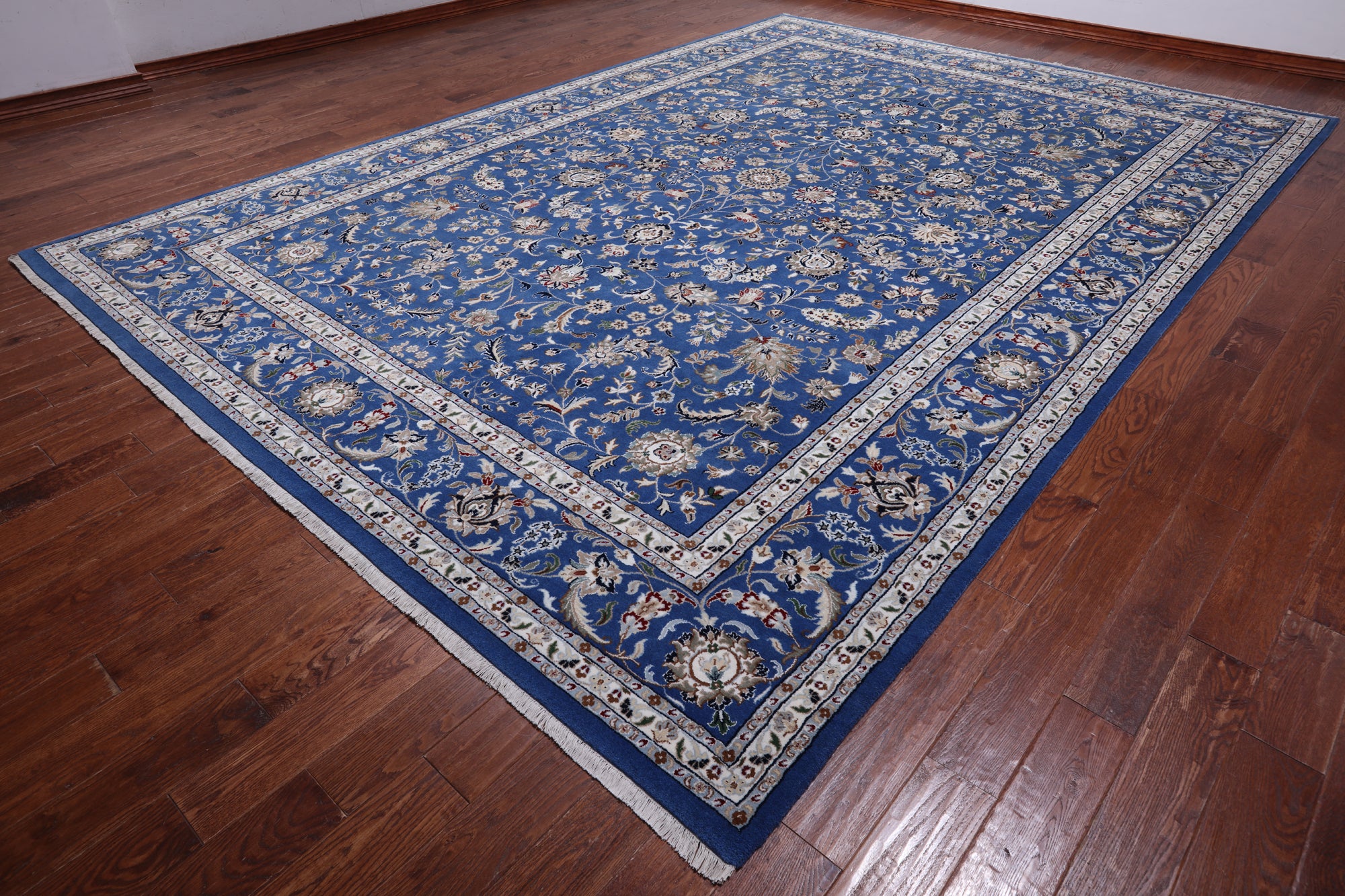 Persian Nain Hand-Knotted Wool & Silk Rug - 9' 11" X 14' 3"