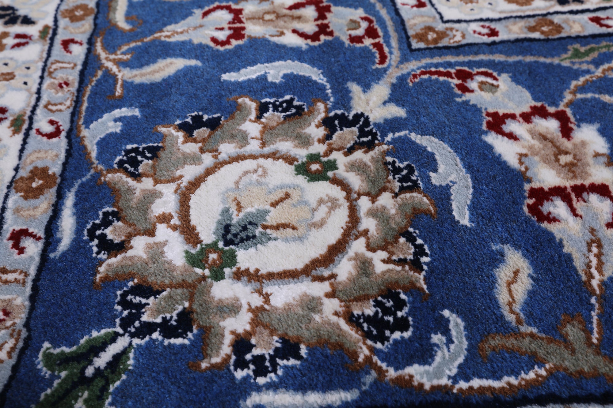 Persian Nain Hand-Knotted Wool & Silk Rug - 9' 11" X 14' 3"