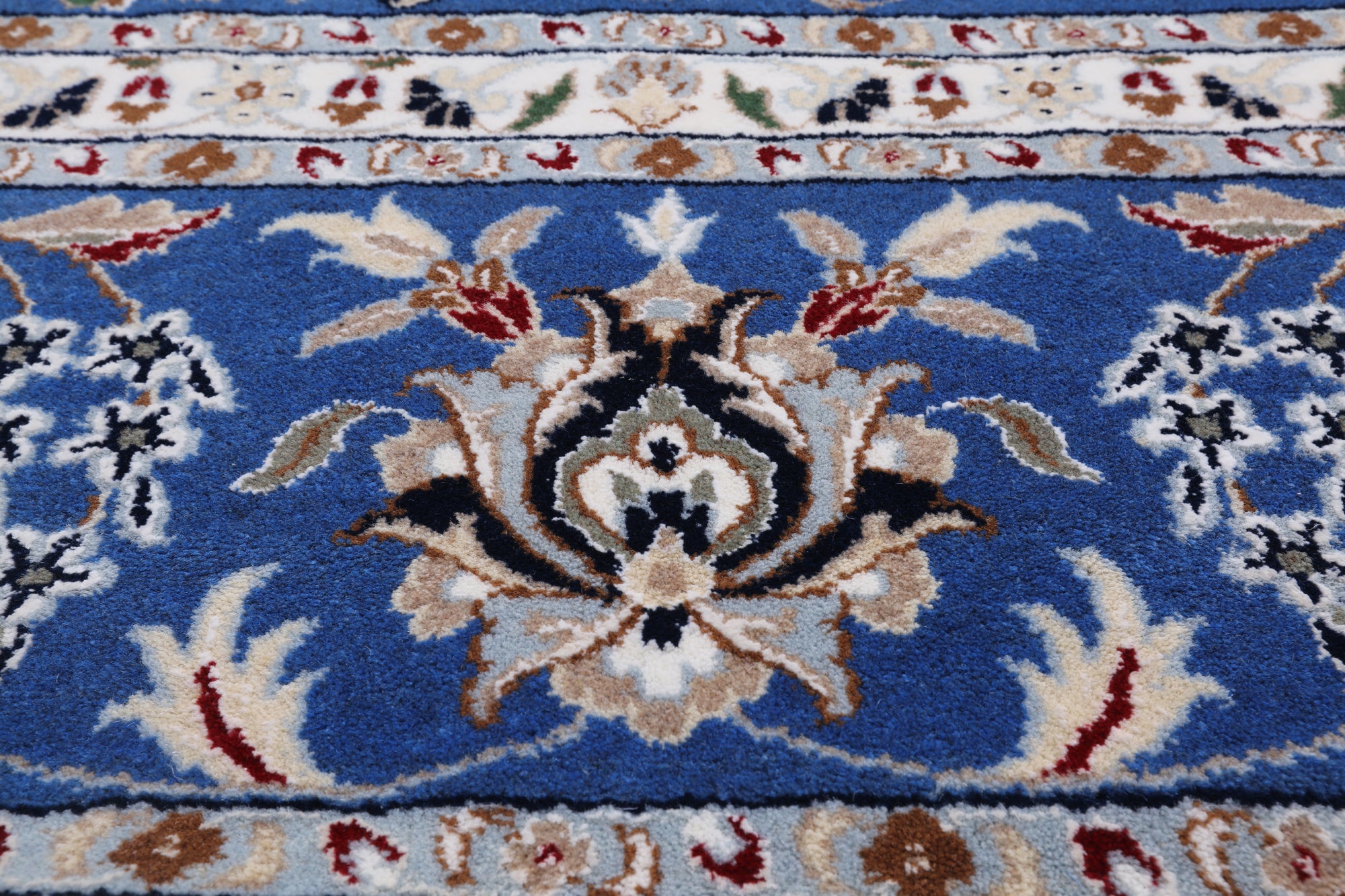 Persian Nain Hand-Knotted Wool & Silk Rug - 9' 11" X 14' 3"