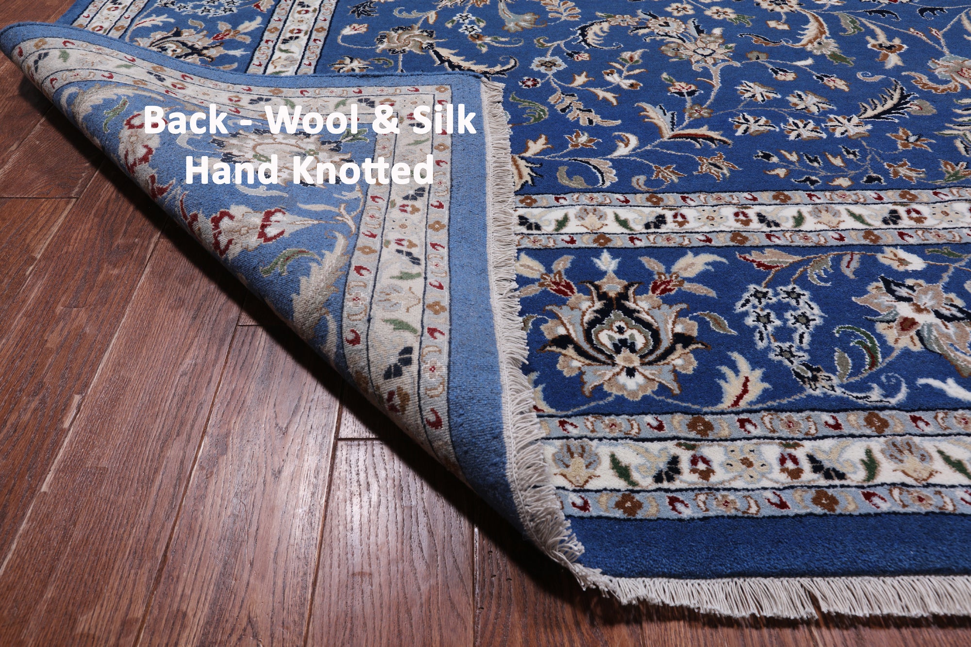 Persian Nain Hand-Knotted Wool & Silk Rug - 9' 11" X 14' 3"