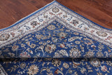 Blue Persian Nain Hand-Knotted Wool & Silk Rug - 8' 1" X 16' 4"