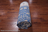 Blue Persian Nain Hand-Knotted Wool & Silk Rug - 8' 1" X 16' 4"