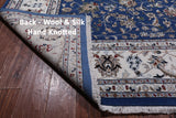 Blue Persian Nain Hand-Knotted Wool & Silk Rug - 8' 1" X 16' 4"