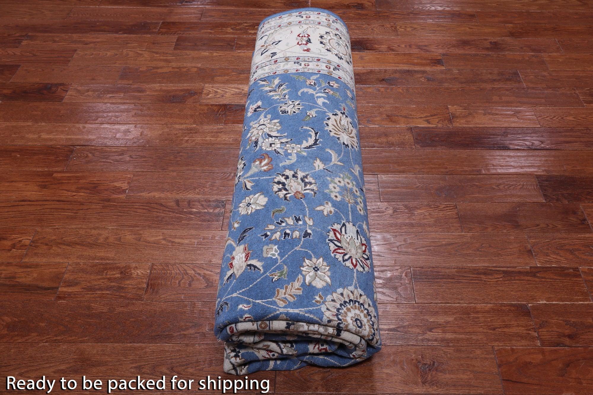 Square Persian Nain Hand-Knotted Wool & Silk Rug - 9' 0" X 9' 0"