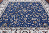 Square Persian Nain Hand-Knotted Wool & Silk Rug - 9' 0" X 9' 0"