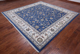 Square Persian Nain Hand-Knotted Wool & Silk Rug - 9' 0" X 9' 0"