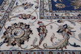 Square Persian Nain Hand-Knotted Wool & Silk Rug - 9' 0" X 9' 0"