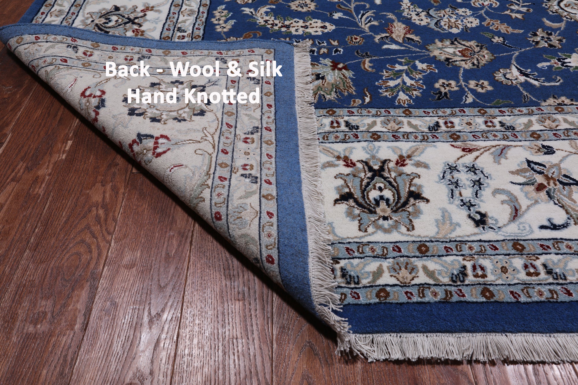 Square Persian Nain Hand-Knotted Wool & Silk Rug - 9' 0" X 9' 0"