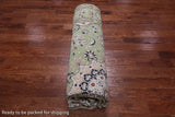 Green Square Persian Nain Hand Knotted Wool & Silk Rug - 9' 0" X 9' 0"