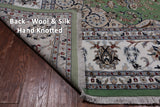 Green Square Persian Nain Handmade Wool & Silk Rug - 9' 0" X 9' 0"