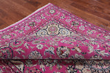 Pink Persian Nain Handmade Wool & Silk Rug - 5' 10" X 9' 2"