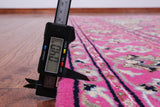Pink Persian Nain Handmade Wool & Silk Rug - 5' 10" X 9' 2"