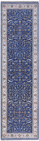 Persian Nain Hand Knotted Wool & Silk Rug - 2' 9" X 10' 2"