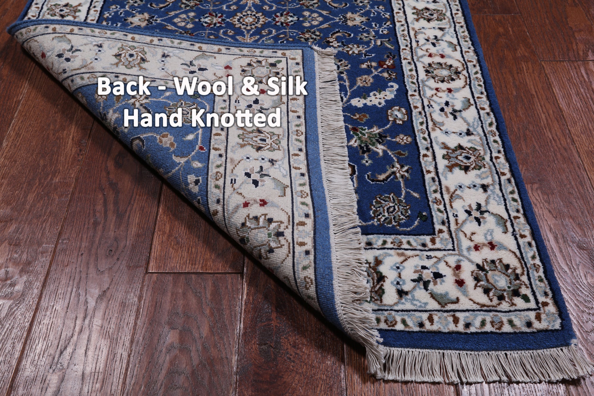 Persian Nain Hand Knotted Wool & Silk Rug - 2' 9" X 10' 2"