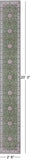 Green Persian Nain Handmade Wool & Silk Rug - 2' 8" X 20' 3"