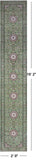 Green Persian Nain Hand Knotted Wool & Silk Runner Rug - 2' 9" X 16' 2"