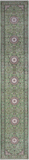 Green Persian Nain Hand Knotted Wool & Silk Runner Rug - 2' 9" X 16' 2"