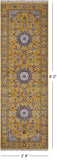 Gold Persian Nain Hand Knotted Wool & Silk Runner Rug - 2' 8" X 8' 2"
