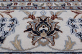 Green Persian Nain Hand Knotted Wool & Silk Rug - 9' 1" X 12' 0"