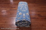 Blue Persian Nain Handmade Wool & Silk Rug - 9' 1" X 19' 8"