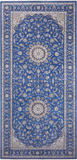 Blue Persian Nain Handmade Wool & Silk Rug - 9' 1" X 19' 8"