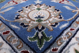 Blue Persian Nain Handmade Wool & Silk Rug - 9' 1" X 19' 8"