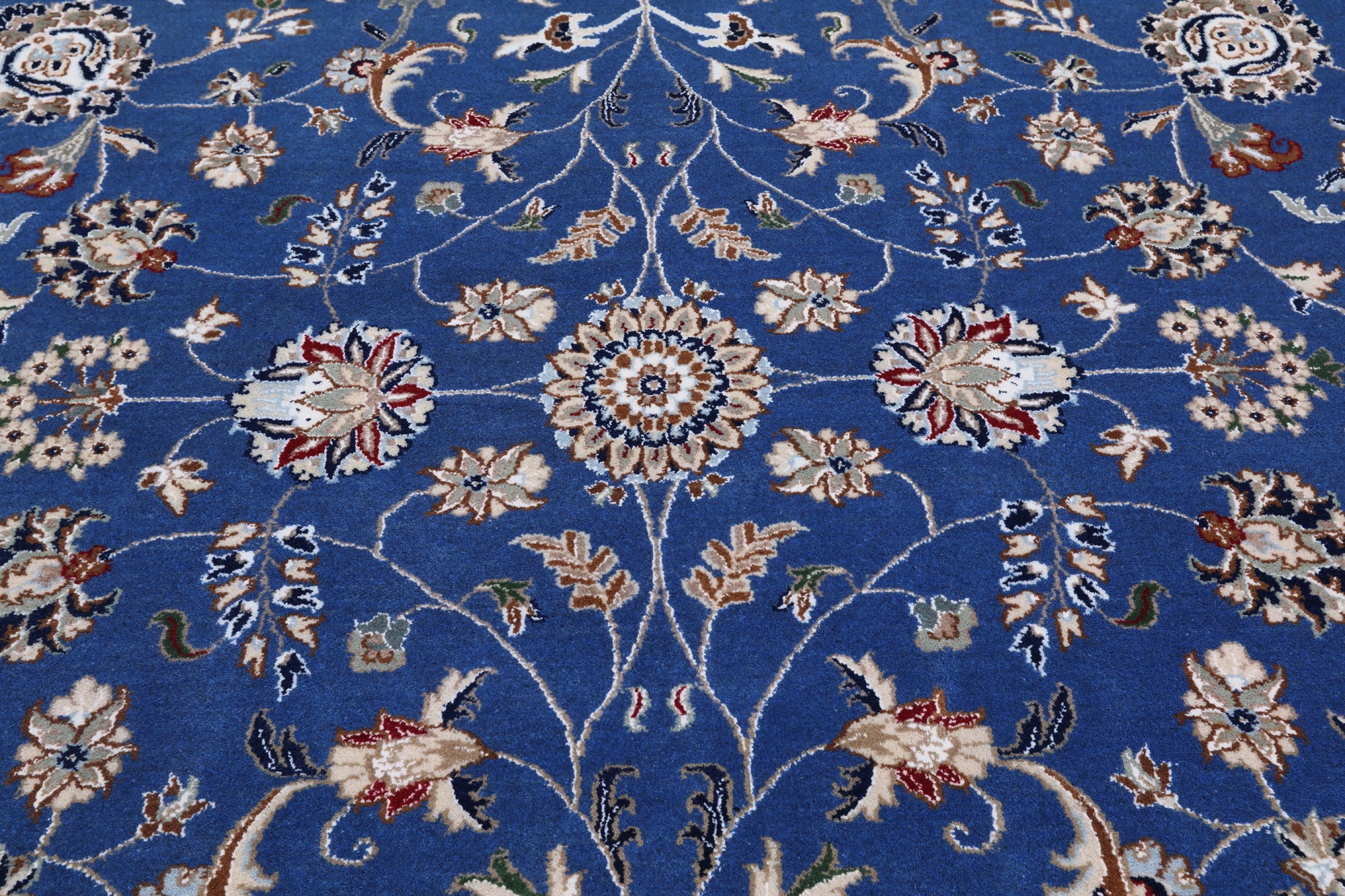 Square Persian Nain Hand Knotted Wool & Silk Rug - 10' 0" X 10' 0"