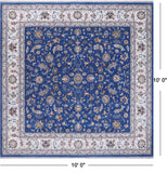Square Persian Nain Hand Knotted Wool & Silk Rug - 10' 0" X 10' 0"