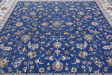 Square Persian Nain Hand Knotted Wool & Silk Rug - 10' 0" X 10' 0"