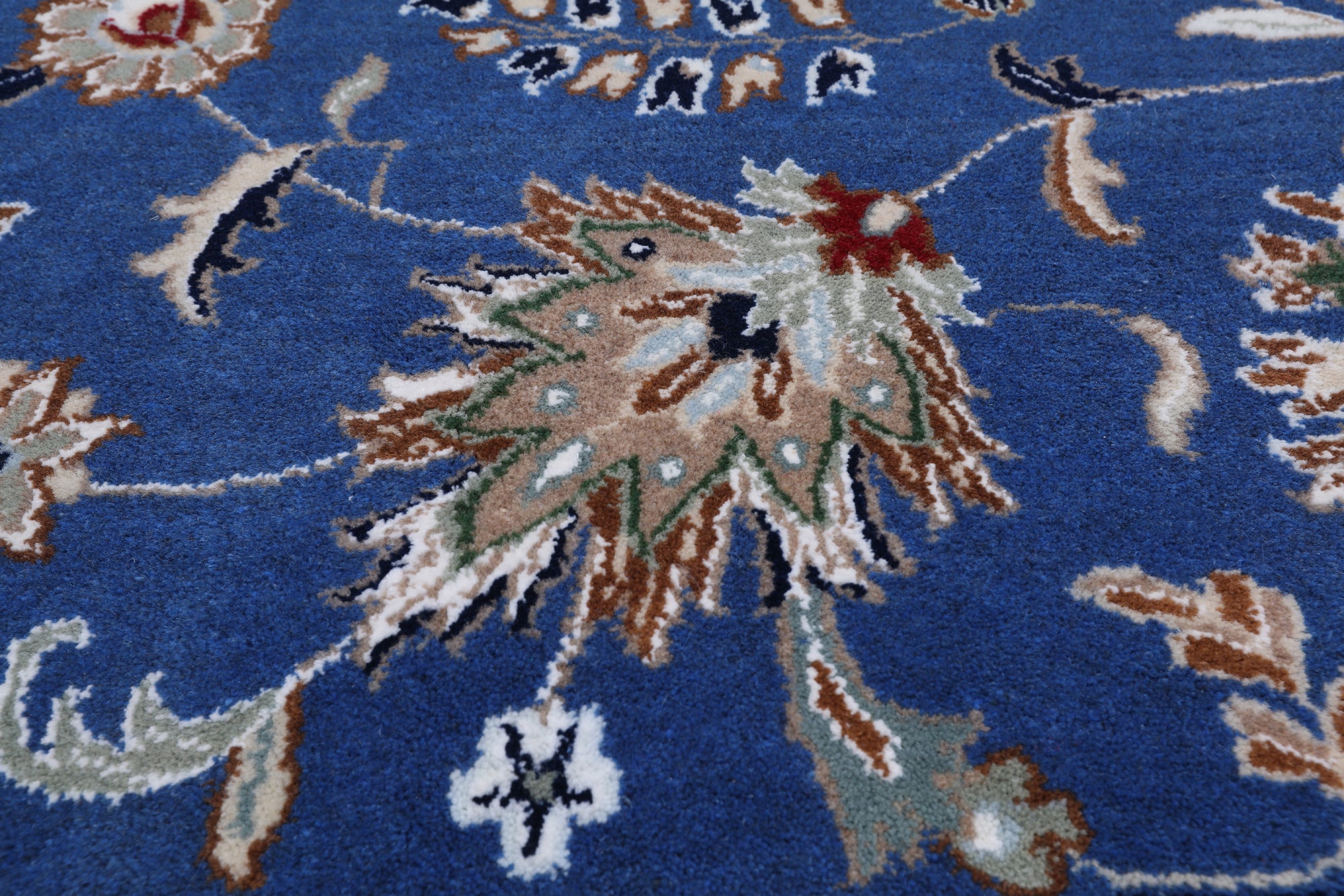 Square Persian Nain Hand Knotted Wool & Silk Rug - 10' 0" X 10' 0"