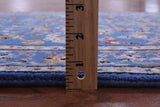 Blue Persian Nain Handmade Wool & Silk Rug - 2' 8" X 24' 4"