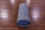 Blue Persian Nain Handmade Wool & Silk Rug - 2' 8" X 24' 4"