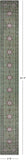 Green Persian Nain Handmade Wool & Silk Rug - 2' 8" X 24' 4"