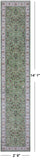 Green Persian Nain Handmade Wool & Silk Runner Rug - 2' 9" X 14' 1"