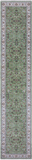 Green Persian Nain Handmade Wool & Silk Runner Rug - 2' 9" X 14' 1"