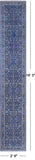 Blue Persian Nain Handmade Wool & Silk Runner Rug - 2' 9" X 16' 3"