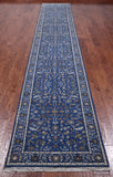 Blue Persian Nain Handmade Wool & Silk Runner Rug - 2' 9" X 16' 3"