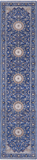 Blue Persian Nain Hand Knotted Wool & Silk Runner Rug - 2' 8" X 11' 10"