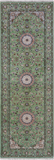 Green Persian Nain Handmade Wool & Silk Runner Rug - 2' 10" X 8' 3"