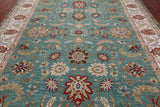 Green Persian Tabriz Handmade Wool Rug - 9' 1" X 12' 1"