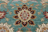 Green Persian Tabriz Handmade Wool Rug - 8' 0" X 10' 2"