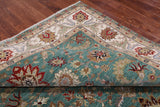 Green Persian Tabriz Handmade Wool Rug - 8' 0" X 10' 2"