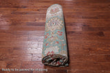 Green Persian Tabriz Handmade Wool Rug - 8' 0" X 10' 2"
