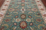 Green Persian Tabriz Handmade Wool Rug - 8' 0" X 10' 2"