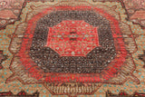 Brown Geometric Persian Mamluk Hand Knotted Wool Rug - 8' 2" X 10' 1"