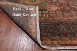 Brown Geometric Persian Mamluk Hand Knotted Wool Rug - 8' 2" X 10' 1"