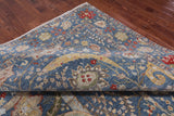 Blue Persian Sickle Leaf Hand Knotted Wool Rug - 10' 1" X 14' 1"