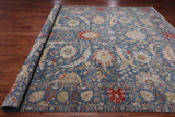 Blue Persian Sickle Leaf Hand Knotted Wool Rug - 10' 1" X 14' 1"