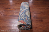 Blue Persian Sickle Leaf Hand Knotted Wool Rug - 10' 1" X 14' 1"