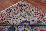 Grey Persian Tabriz Hand Knotted Wool & Silk Rug - 9' 0" X 12' 0"